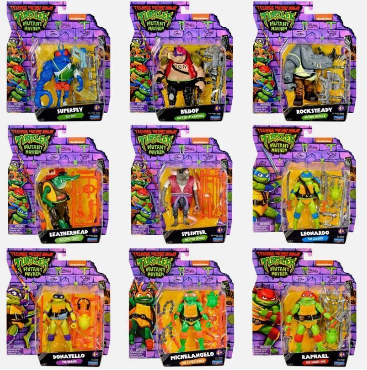 Teenage Mutant Ninja Turtles Mutant Mayhem Various Action Figures