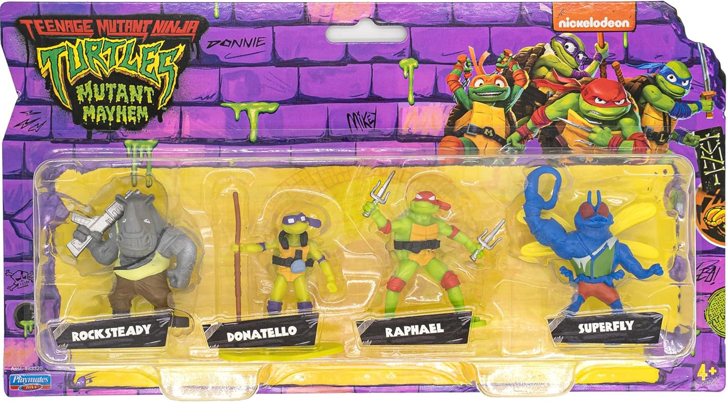 Teenage Mutant Ninja Turtles Mayhem - Don Raphael Superfly Rocksteady Mini Pack of 4
