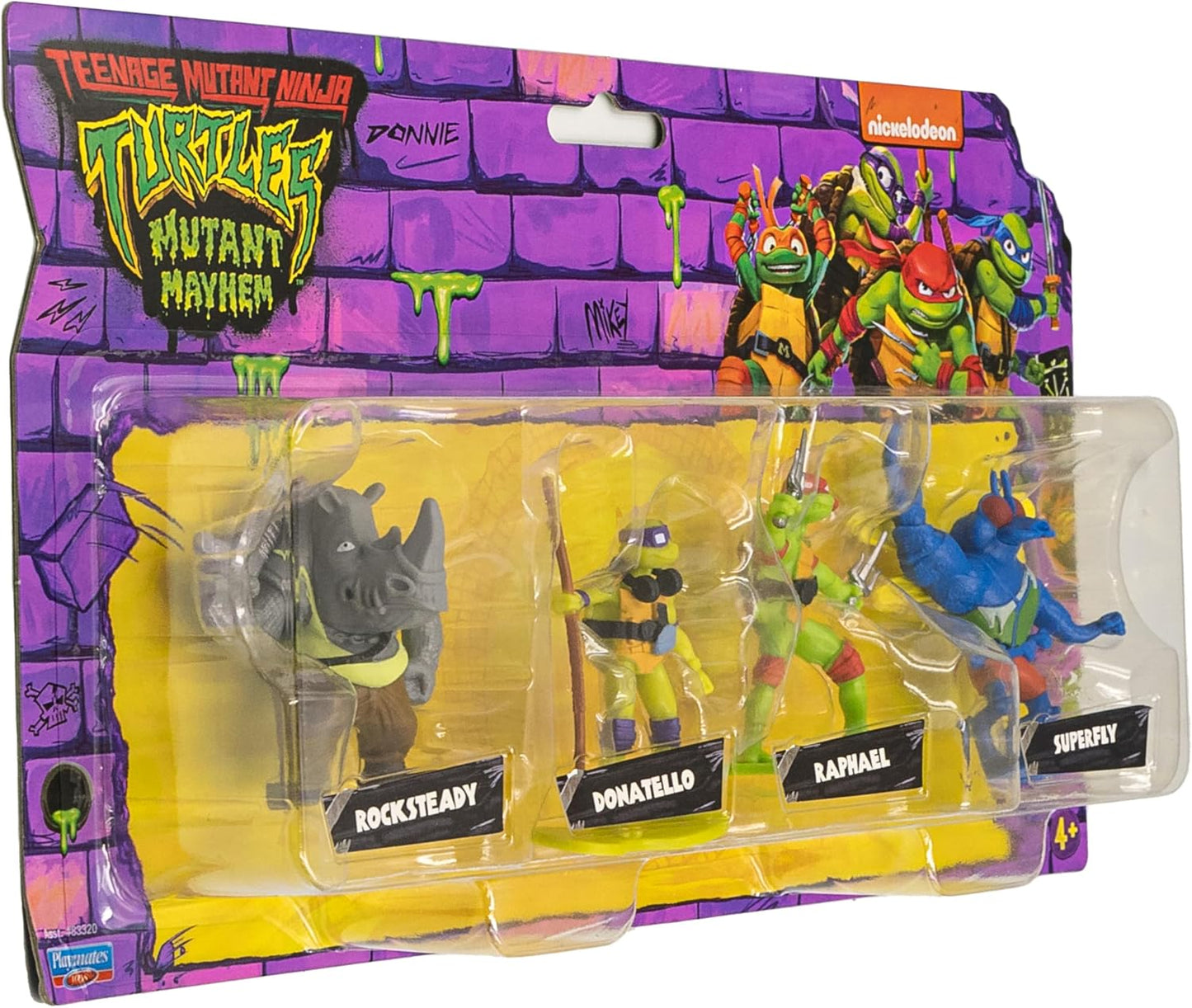 Teenage Mutant Ninja Turtles Mayhem - Don Raphael Superfly Rocksteady Mini Pack of 4