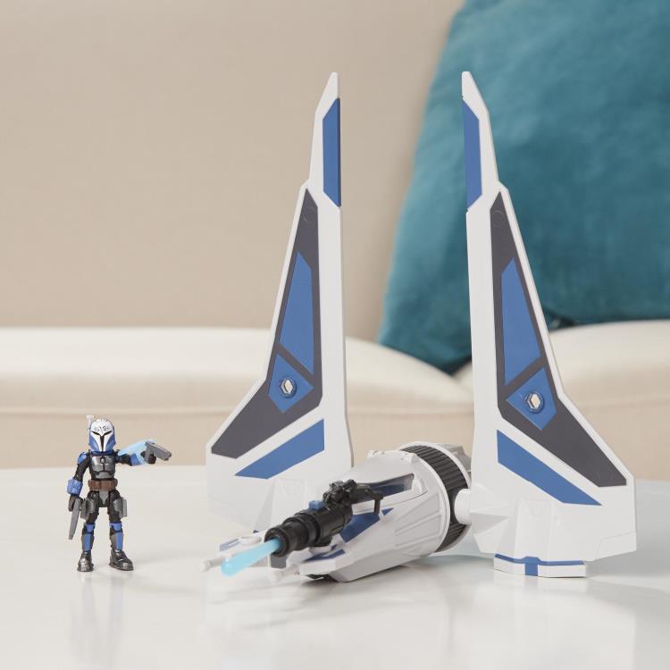 Star Wars Mission Fleet Stellar Class Bo-Katan and Gauntlet Starfighter
