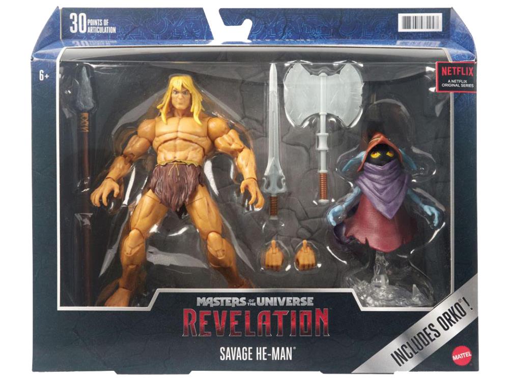Masters of the Universe Revelation - Deluxe Savage He-Man and Orko