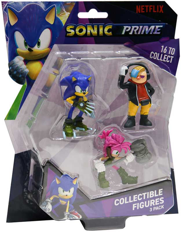 Sonic Prime Figures 3 Pack Collection - Rose - Sonic - Doctor Don't