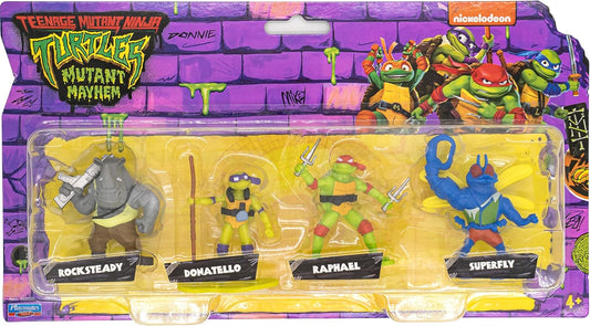 Teenage Mutant Ninja Turtles Mayhem - Don Raphael Superfly Rocksteady Mini Pack of 4