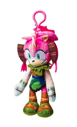 Sonic Prime Amy Rose clip-on plush