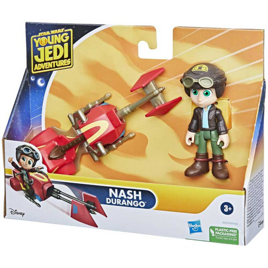Star Wars Young Jedi Adventures Nash Durango Figure & Speeder Bike Vehicle