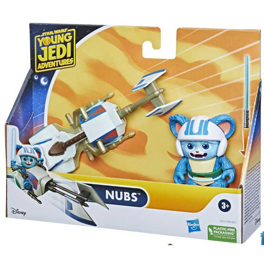 Star Wars Young Jedi Adventures Nubs Figure & Speeder Bike Vehicle
