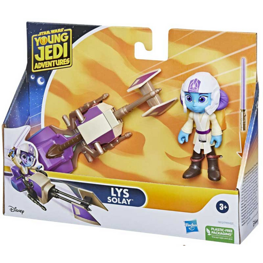 Star Wars Young Jedi Adventures Lys Solay Figure & Speeder Bike Vehicle